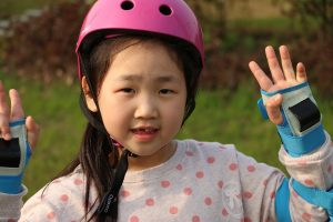 child roller skating