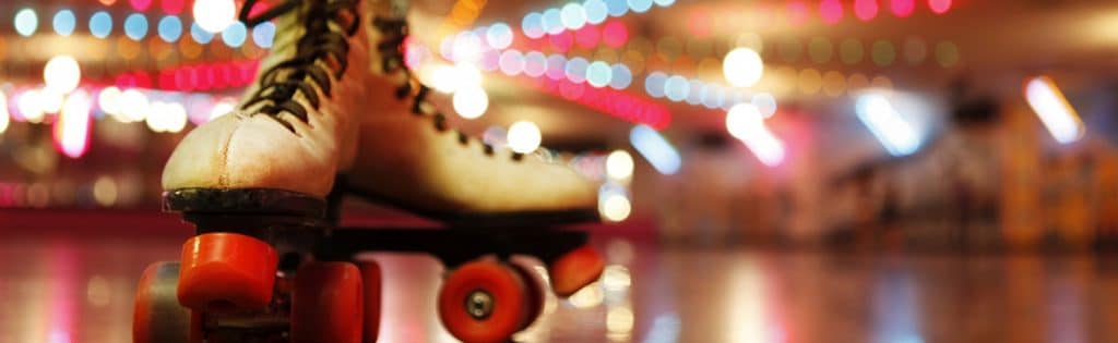 roller skates on the rink