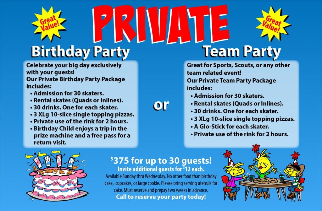 OKC private birthday parties and team parties